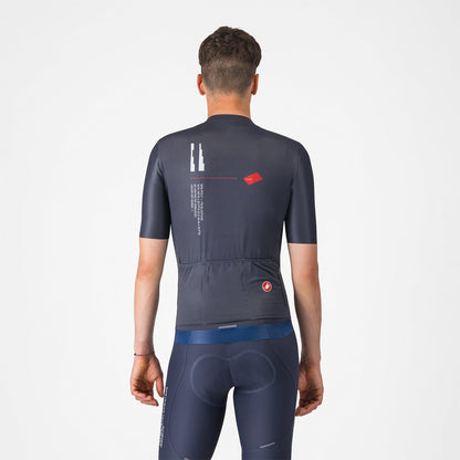 CASTELLI ESPRESSO R--A/D Short Sleeve Blue Jersey