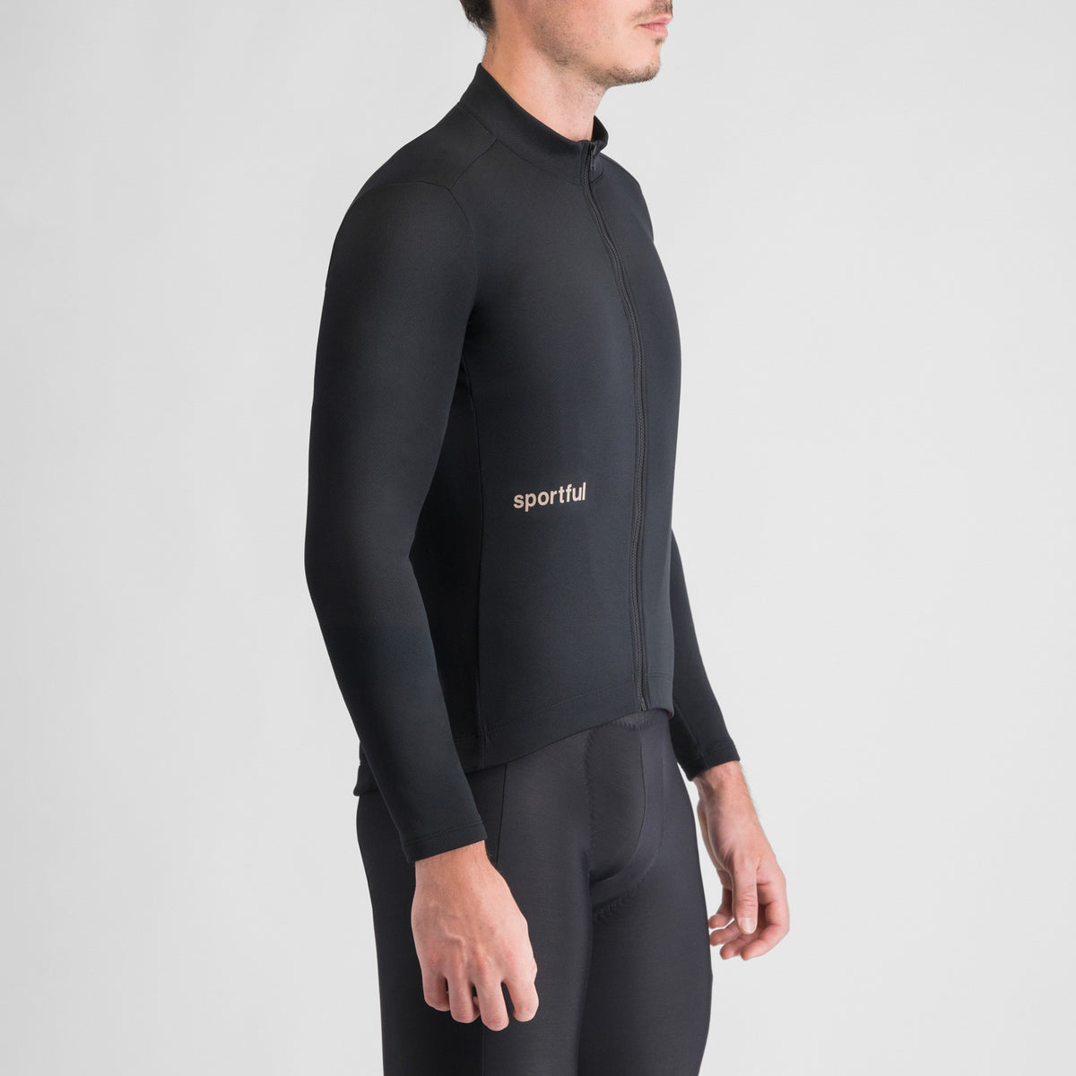 Κλασική μακρυμάνικη ποδηλατική μπλούζα Sportful, μαύρη