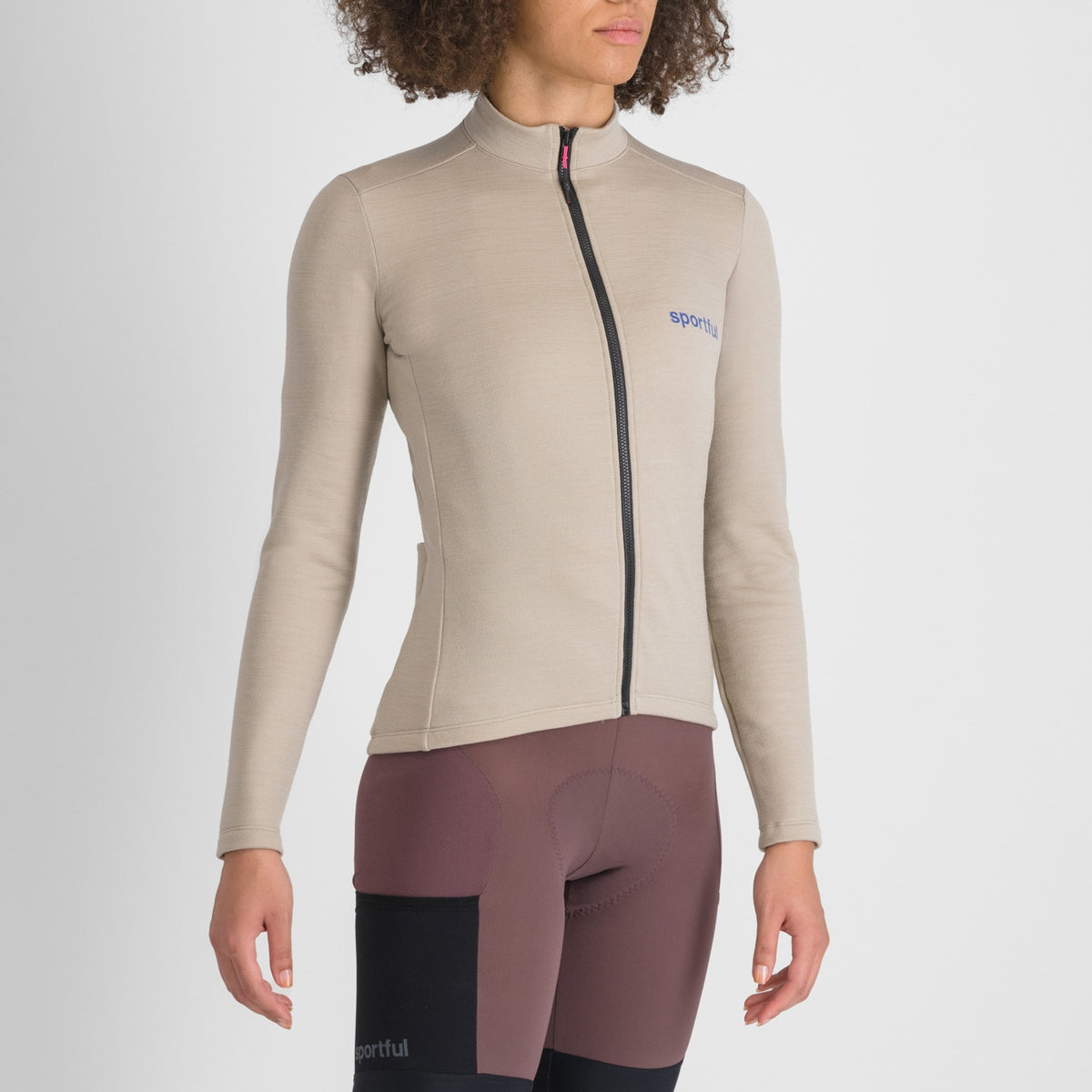 Γυναικεία ποδηλατική μπλούζα SPORTFUL SUPERGIARA WOOL με μακριά μανίκια, μπεζ