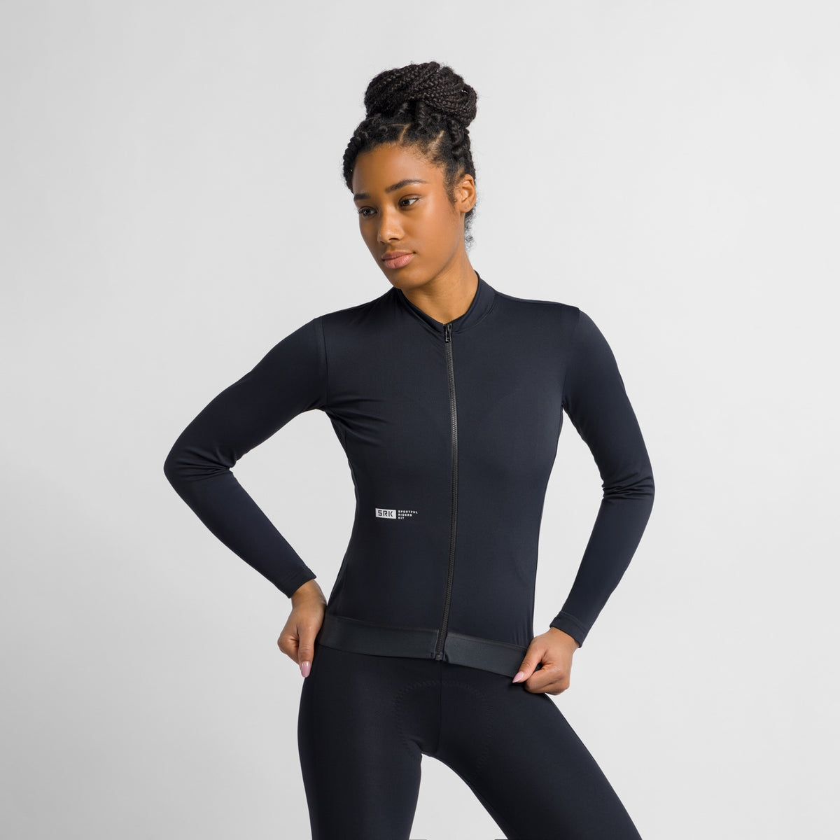 Γυναικεία ποδηλατική μπλούζα SPORTFUL SRK 2 με μακριά μανίκια, μαύρη