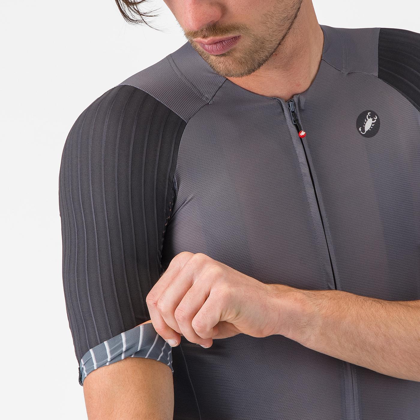 Maillot CASTELLI AERO RACE 8S Manches Courtes Gris