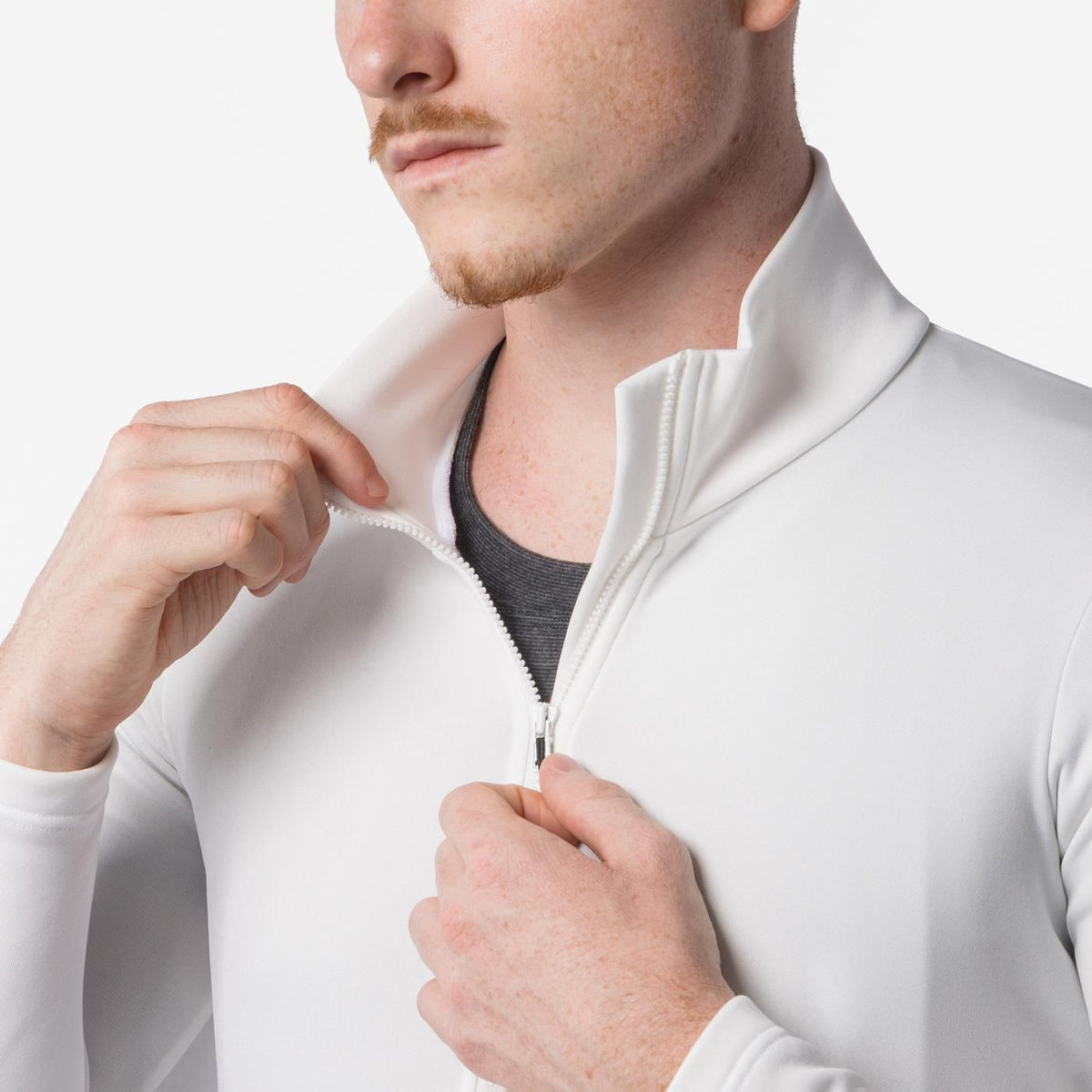 Velokrekls ar garām piedurknēm CASTELLI COMPETIZIONE THERMAL ziloņkaula krāsā