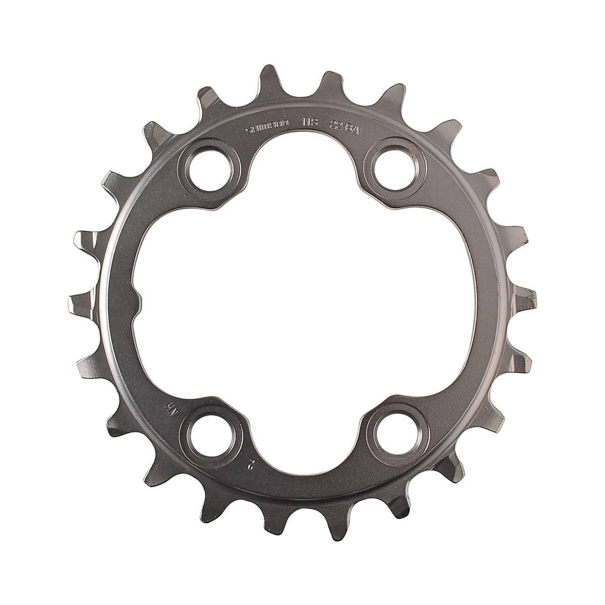 Corona interna SHIMANO XT M8000 11 velocità per guarnitura tripla, 64 mm — vista della corona su sfondo bianco