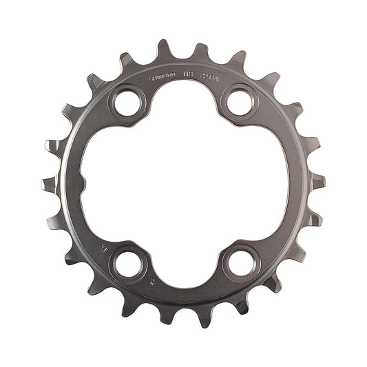 SHIMANO XT M8000 -sisäeturatas, 11-vaihteinen, kolmirattaiseen kampisarjaan, 64 mm — eturatas valkoisella taustalla