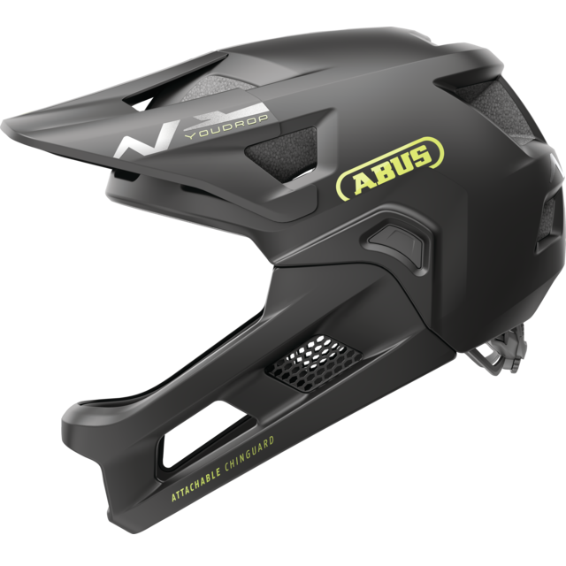 Kask MTB ABUS YOUDROP FF Junior Velvet, czarny