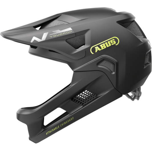 ABUS YOUDROP FF Junior Velvet Black Mountain Bike Helmet