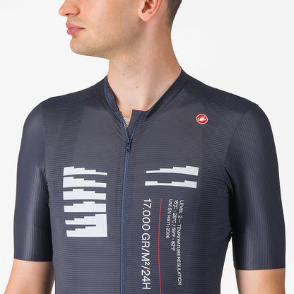 CASTELLI ESPRESSO R--A/D Short Sleeve Blue Jersey