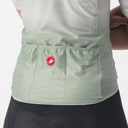 CASTELLI CLIMBER'S 2.0 W Naisten Lyhythihainen Paita Harmaa/Vihreä