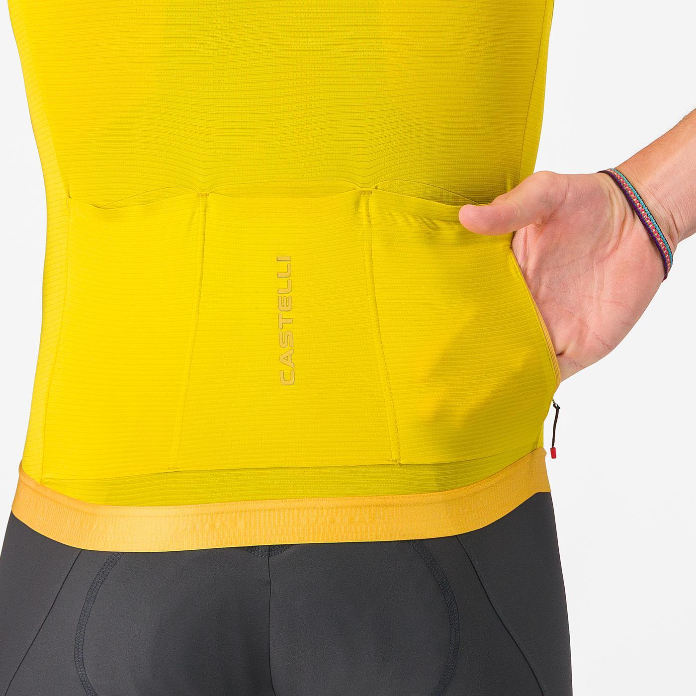 Maillot CASTELLI ESPRESSO 2 Manches Courtes Jaune