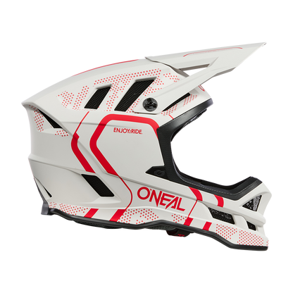 Casco MTB O'NEAL BLADE POLYACRYLITE STRIKE Bianco/Rosso