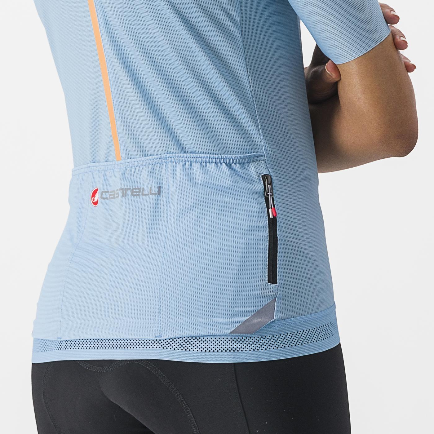 CASTELLI ENDURANCE W kortærmet dametrøje blå