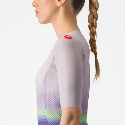 Koszulka CASTELLI CLIMBER'S 4.0 W damska krótki rękaw fioletowy/zielony