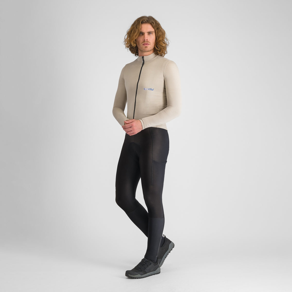 Μακρυμάνικη ποδηλατική μπλούζα Sportful Supergiara με μαλλί, μπεζ
