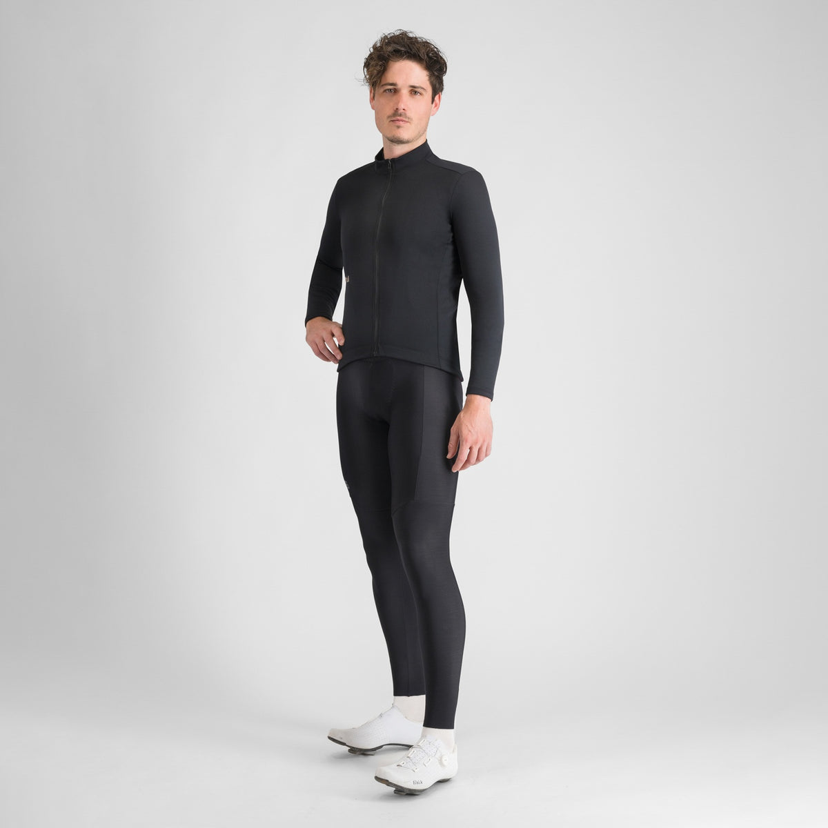Κλασική μακρυμάνικη ποδηλατική μπλούζα Sportful, μαύρη