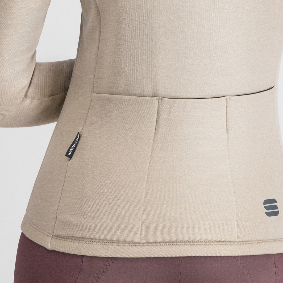 Γυναικεία ποδηλατική μπλούζα SPORTFUL SUPERGIARA WOOL με μακριά μανίκια, μπεζ
