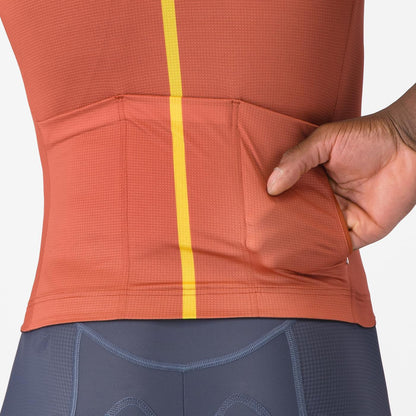 CASTELLI DRITTONE LOGO Short Sleeve Jersey Paprika