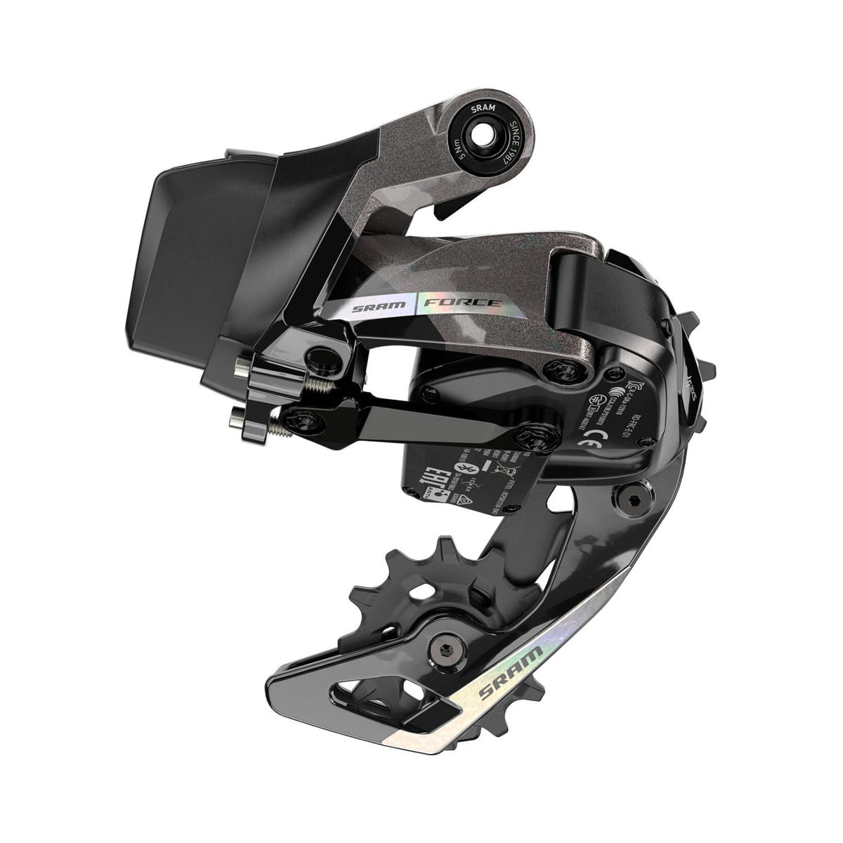 SRAM FORCE AXS 12-speed rear derailleur – product view on a white background