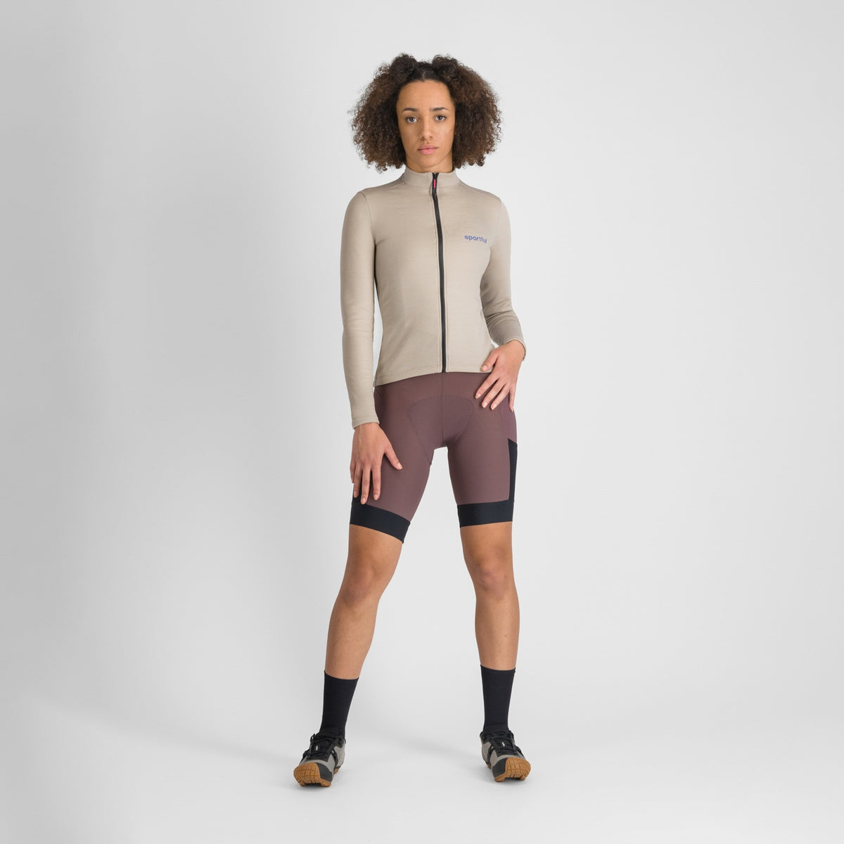 Γυναικεία ποδηλατική μπλούζα SPORTFUL SUPERGIARA WOOL με μακριά μανίκια, μπεζ