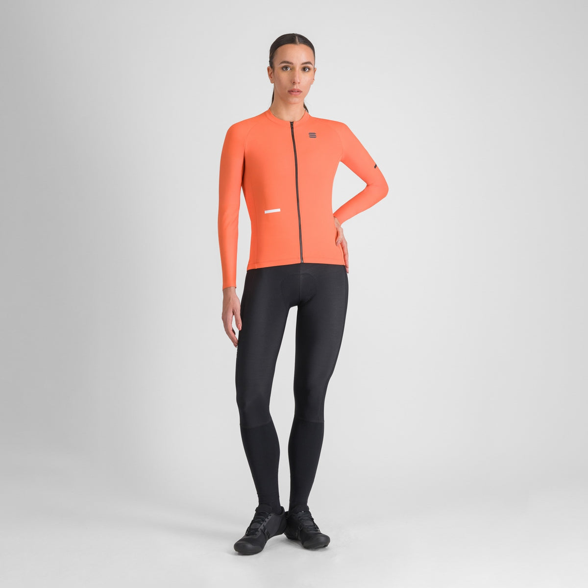 Κόκκινη γυναικεία ποδηλατική φανέλα SPORTFUL SUPERNOVA με μακριά μανίκια