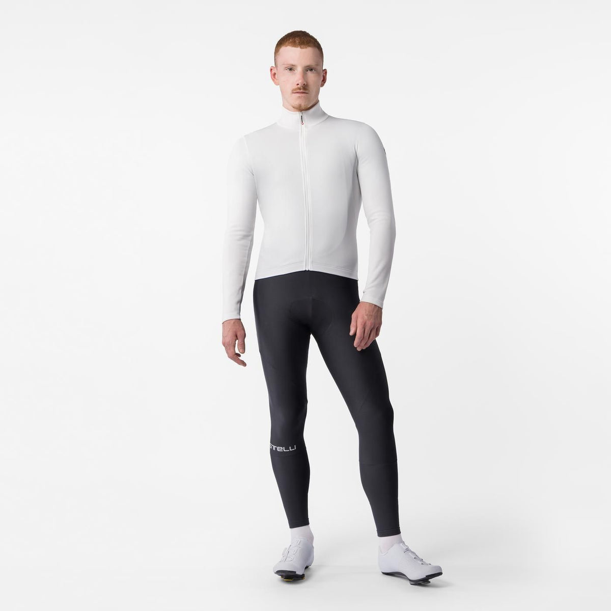 Velokrekls ar garām piedurknēm CASTELLI COMPETIZIONE THERMAL ziloņkaula krāsā