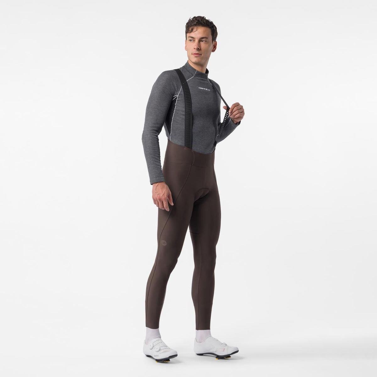 CASTELLI ESPRESSO 2 Pitkät Henkselit Pyöräilyshortsit Ruskea