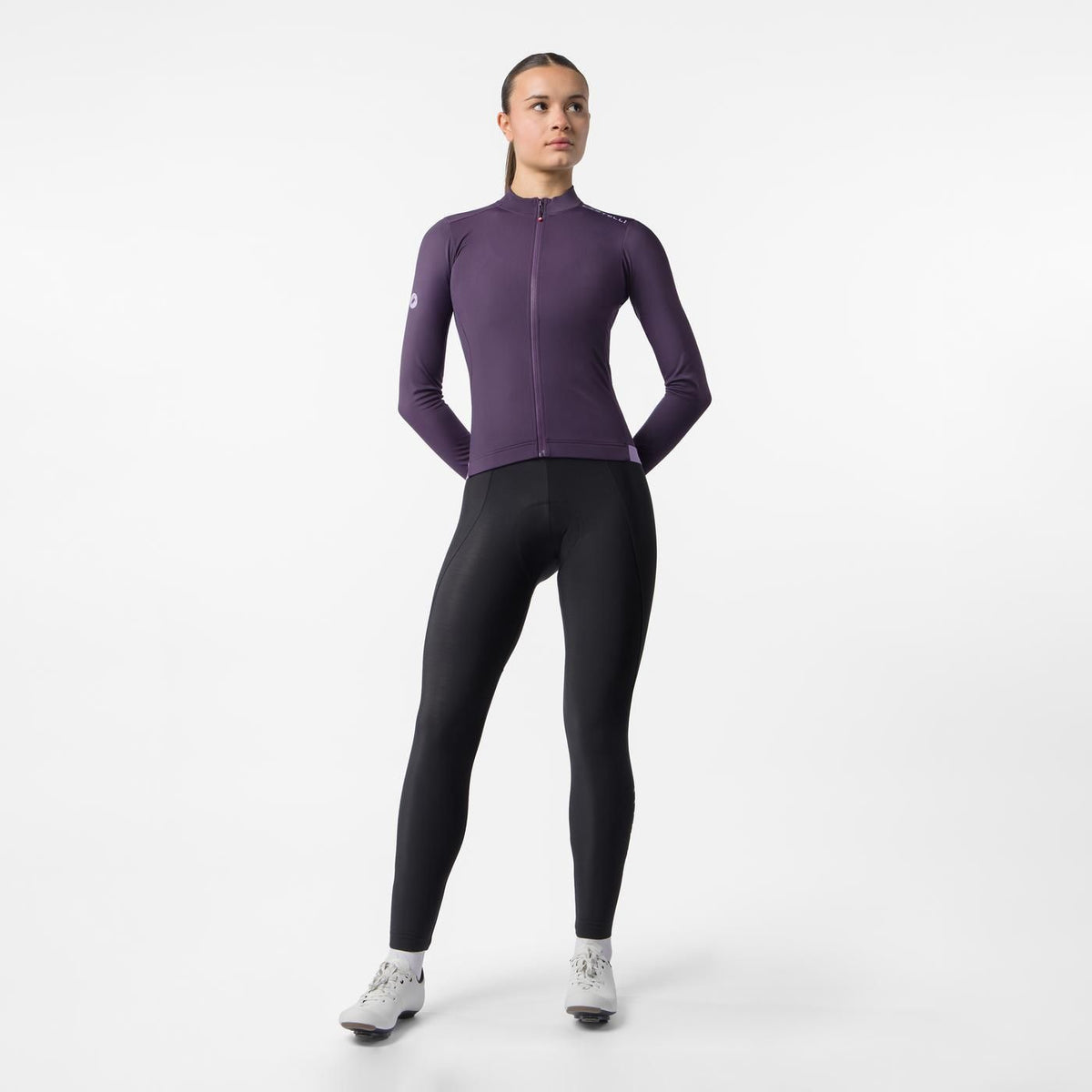 Dámský dres CASTELLI ESPRESSO THERMAL 2 s dlouhým rukávem fialový