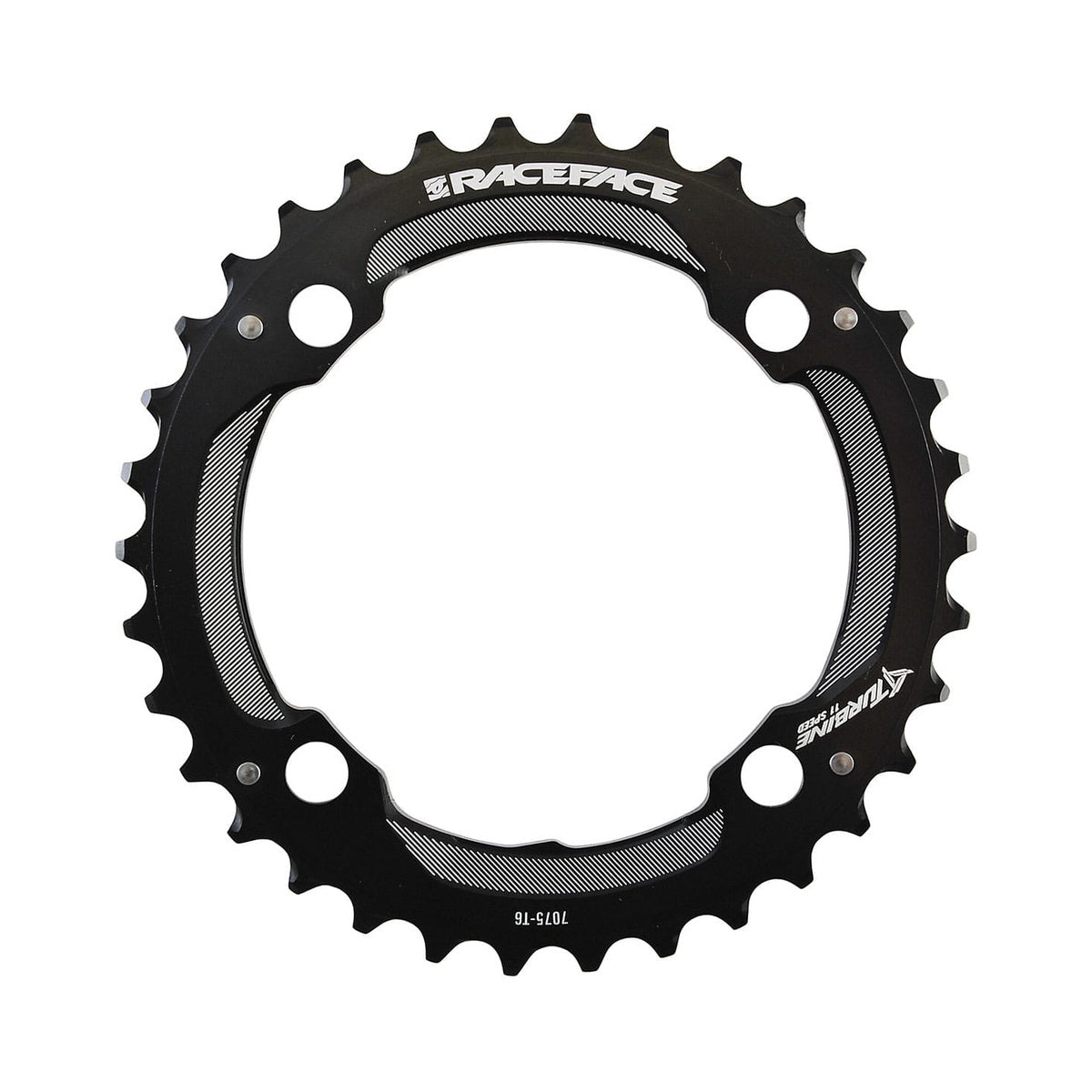 RACE FACE TURBINE yderklinge til 11 gear, 4 bolthuller, 104 mm — klingen på hvid baggrund