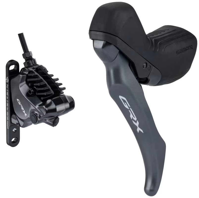 Levá Páka Mono a Přední Třmen SHIMANO GRX BL-RX820 + BR-RX820 Flat Mount