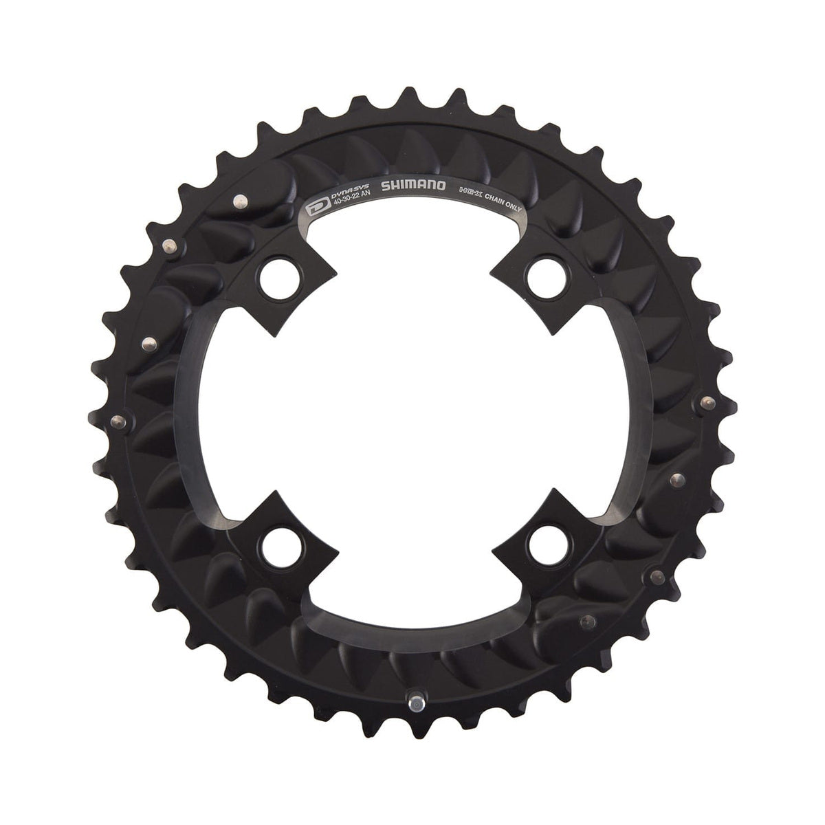 Εξωτερικός δίσκος SHIMANO SLX M7000 10 ταχυτήτων, για τριπλό δισκοβραχίονα, με 4 οπές, 96 mm — όψη του δίσκου σε λευκό φόντο