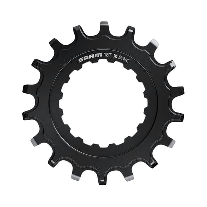 SRAM EX1 X-SYNC single chainring for electric mountain bikes, black — chainring on a white background