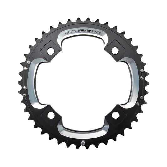 Corona esterna SRAM S2 10 velocità, 4 fori, 120 mm — vista della corona su sfondo bianco