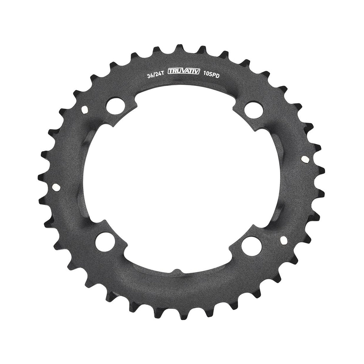 Plateau Extérieur SRAM MTB 104BCD SPECIALIZED 10V 4 Trous 104mm — vue du plateau sur fond blanc