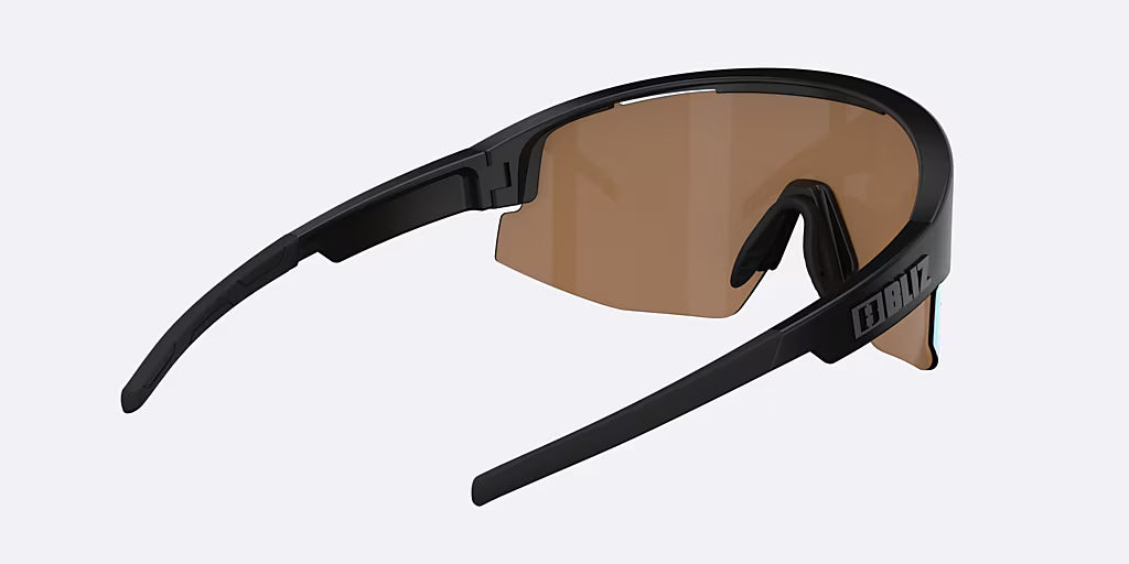 Lunettes BLIZ MATRIX Noir Matt Écran Coral/Orange Bleu Iridium