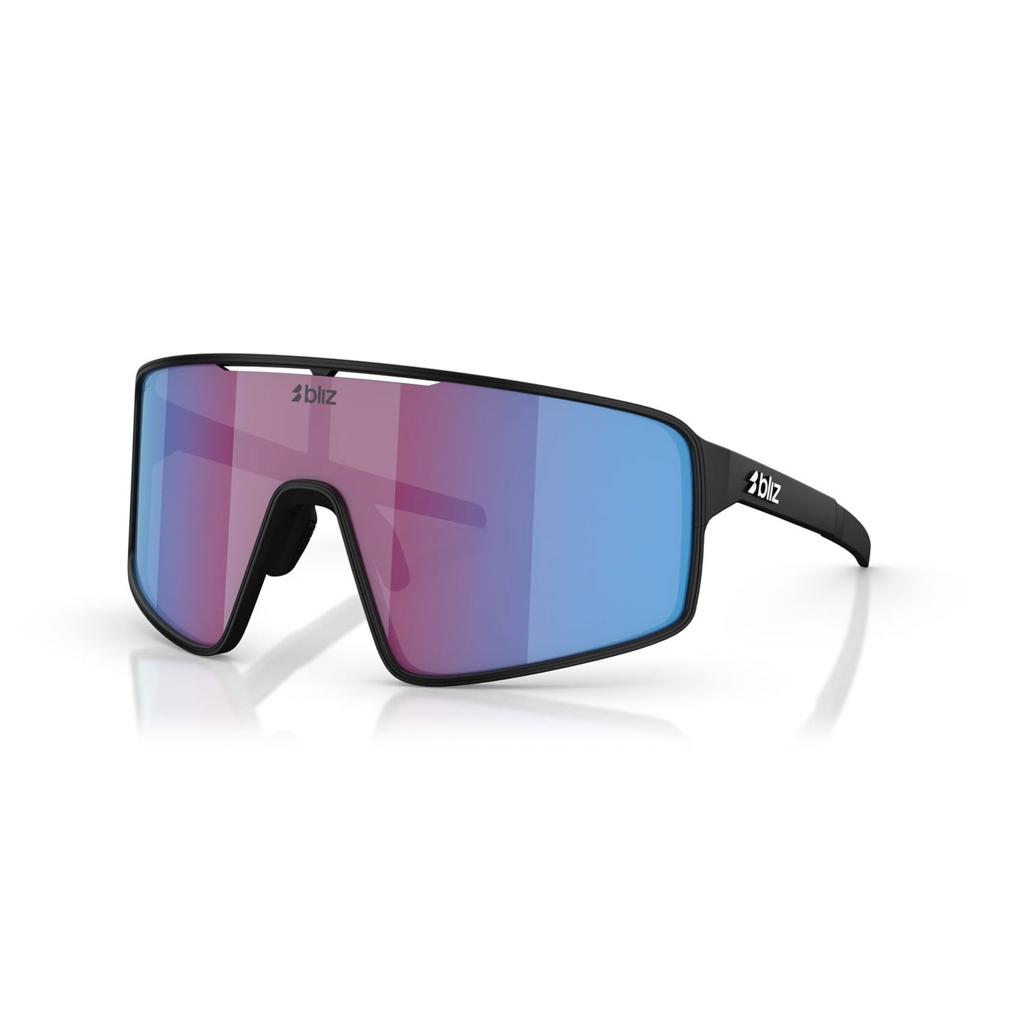 BLIZ P001 Brýle Matt Black Pink Violet Iridium Blue Screen