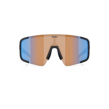 Lunettes BLIZ P003 SMALL Noir Matt Verre Coral/Orange Bleu Iridium