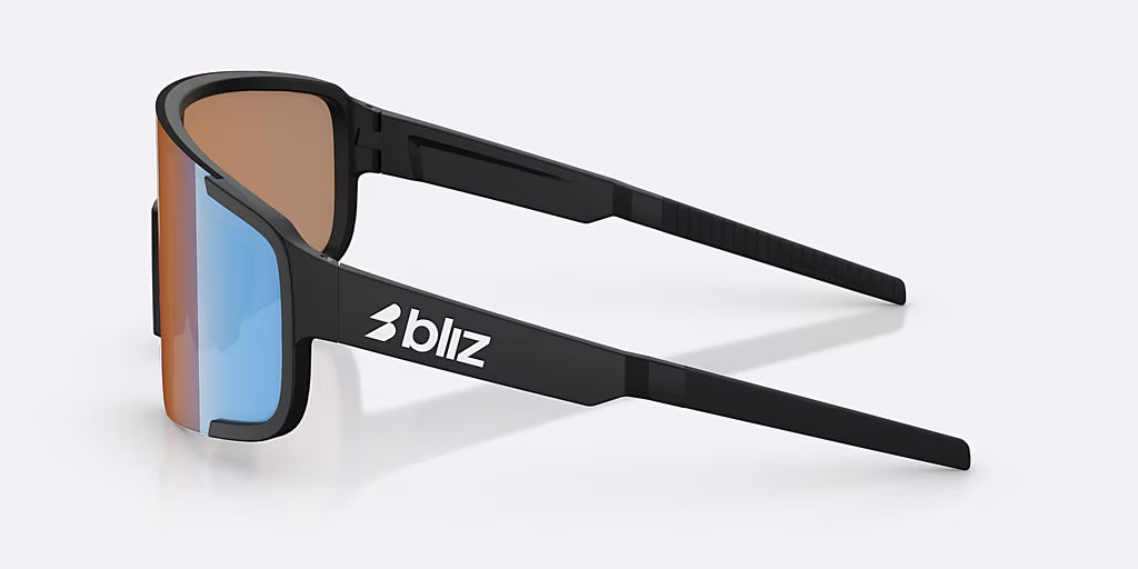 Lunettes BLIZ P003 Noir Matt Verre Coral/Orange Bleu Iridium