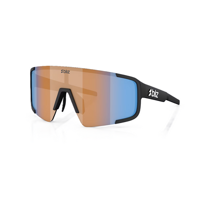 Lunettes BLIZ P003 SMALL Noir Matt Verre Coral/Orange Bleu Iridium