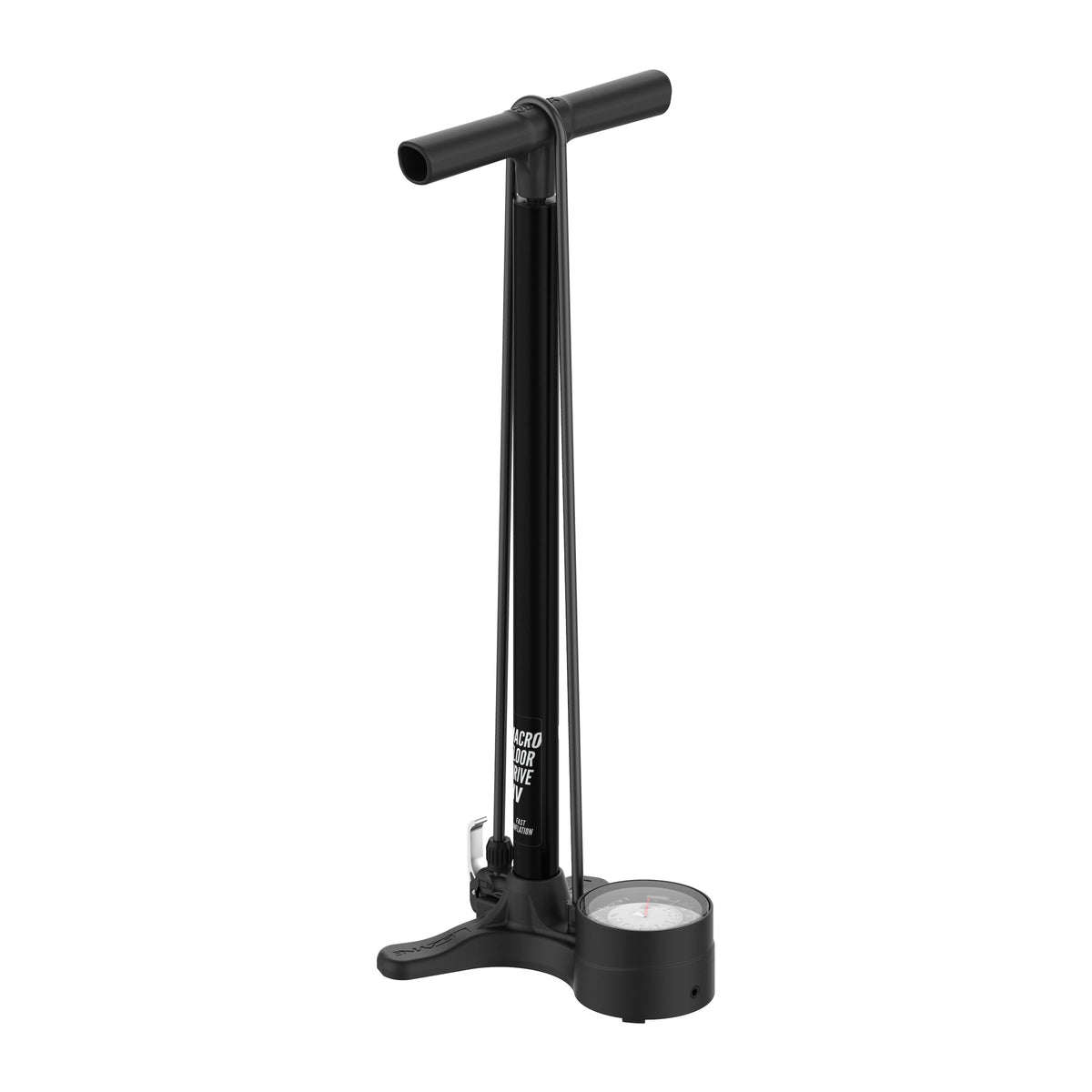 Črna talna tlačilka LEZYNE MACRO HV FLOOR DRIVE DV