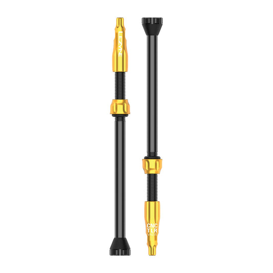 LEZYNE CNC 80 mm-es arany tubeless szelep, 2 db