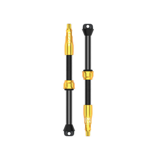 2 darabos LEZYNE CNC PRO 80 mm-es aranyszínű tömlő nélküli szelepkészlet