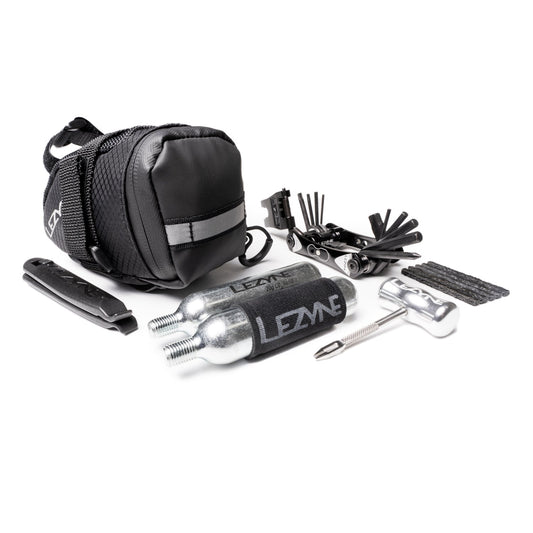 Torbica za sjedalo LEZYNE Caddy s kompletom za tubeless gume