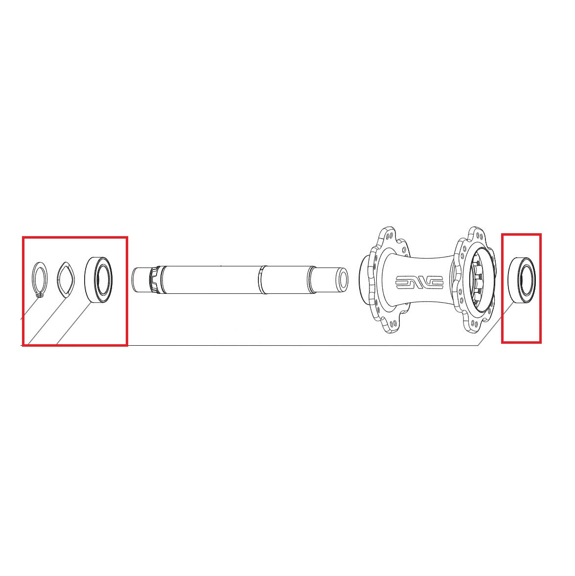 Roulements de Moyeu Arrière 17×28×7mm.ENVE INNERDRIVE