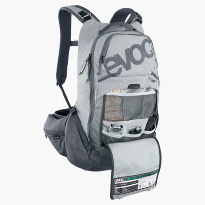 Mochila con Protección Dorsal EVOC TRAIL PRO 16L Gris