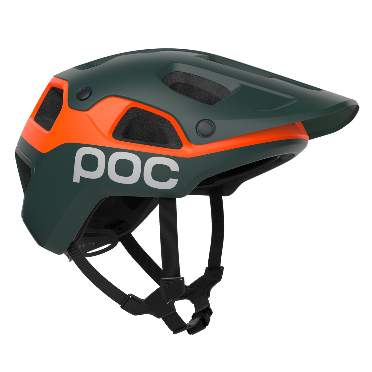 POC CULARIS PURE MTB-hjelm Grøn Mat/Orange Mat