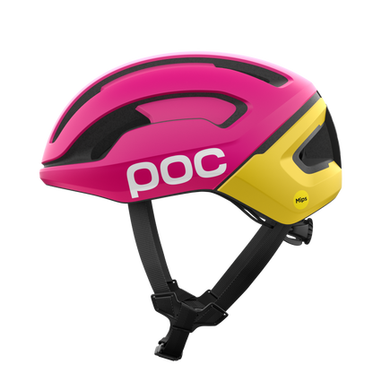 Casque Route POC OMNE AIR MIPS Logo Rose/Jaune