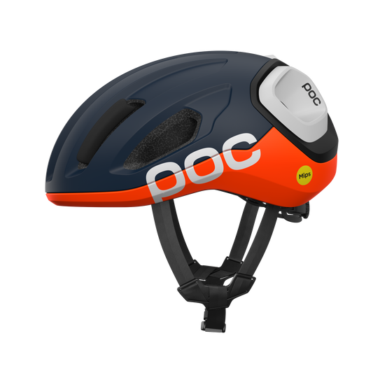 POC AMIDAL racehelm marineblauw/oranje/wit mat