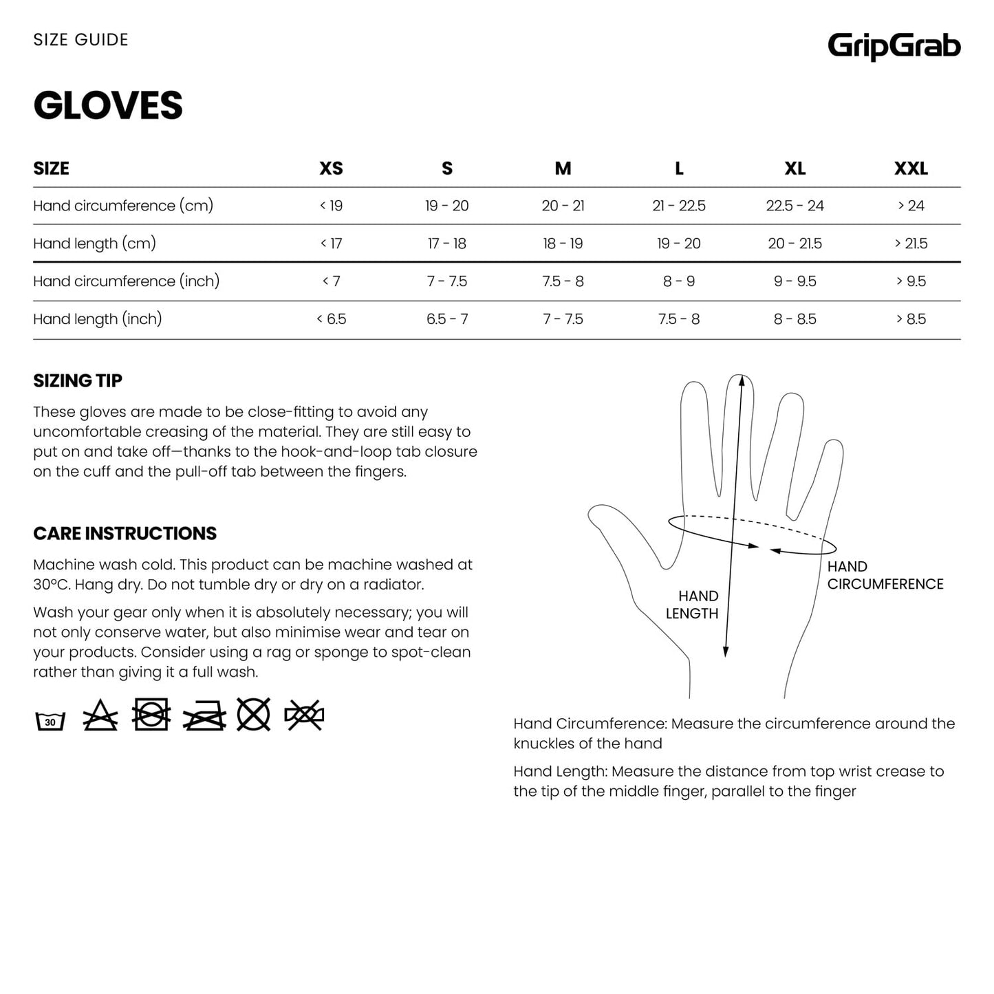 Gants Courts GRIPGRAB EXPLR RC MAX Blanc