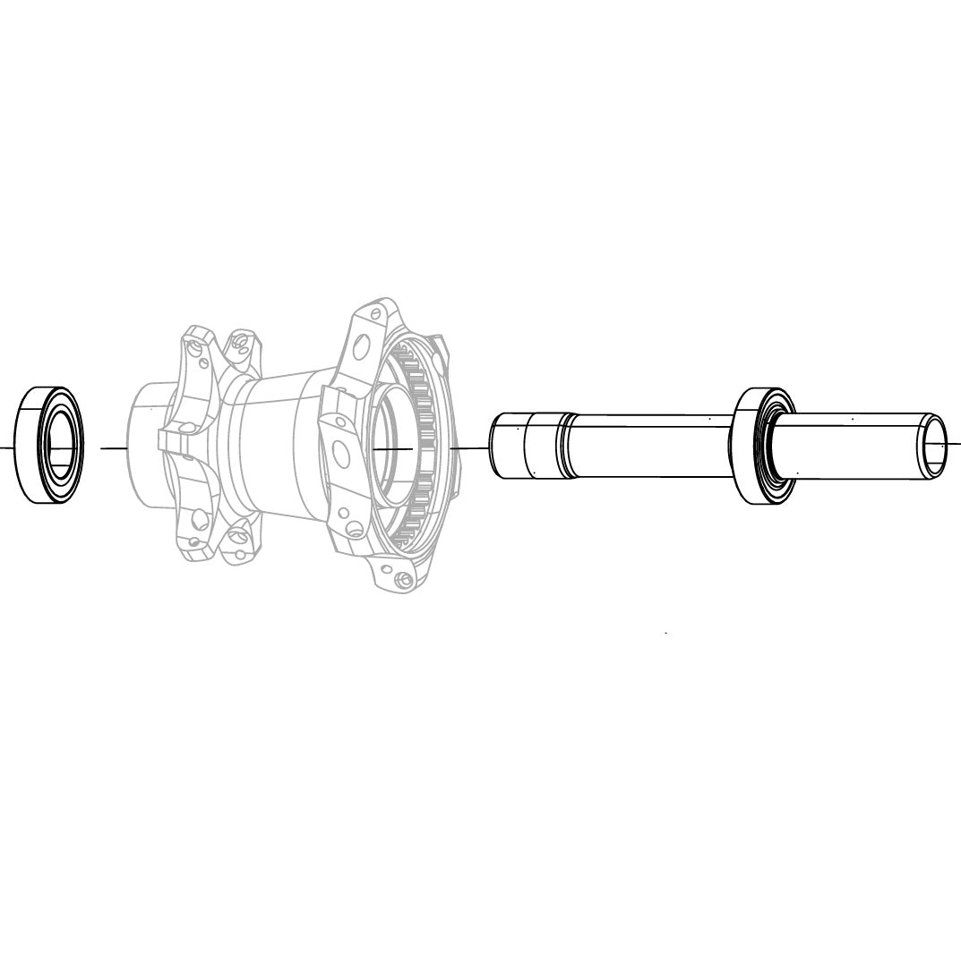 Eixo de Roda Traseira ZIPP Cognition V2 NSW Rim Brake Rolamento (2x 61903) Traseiro #11.2018.065.005