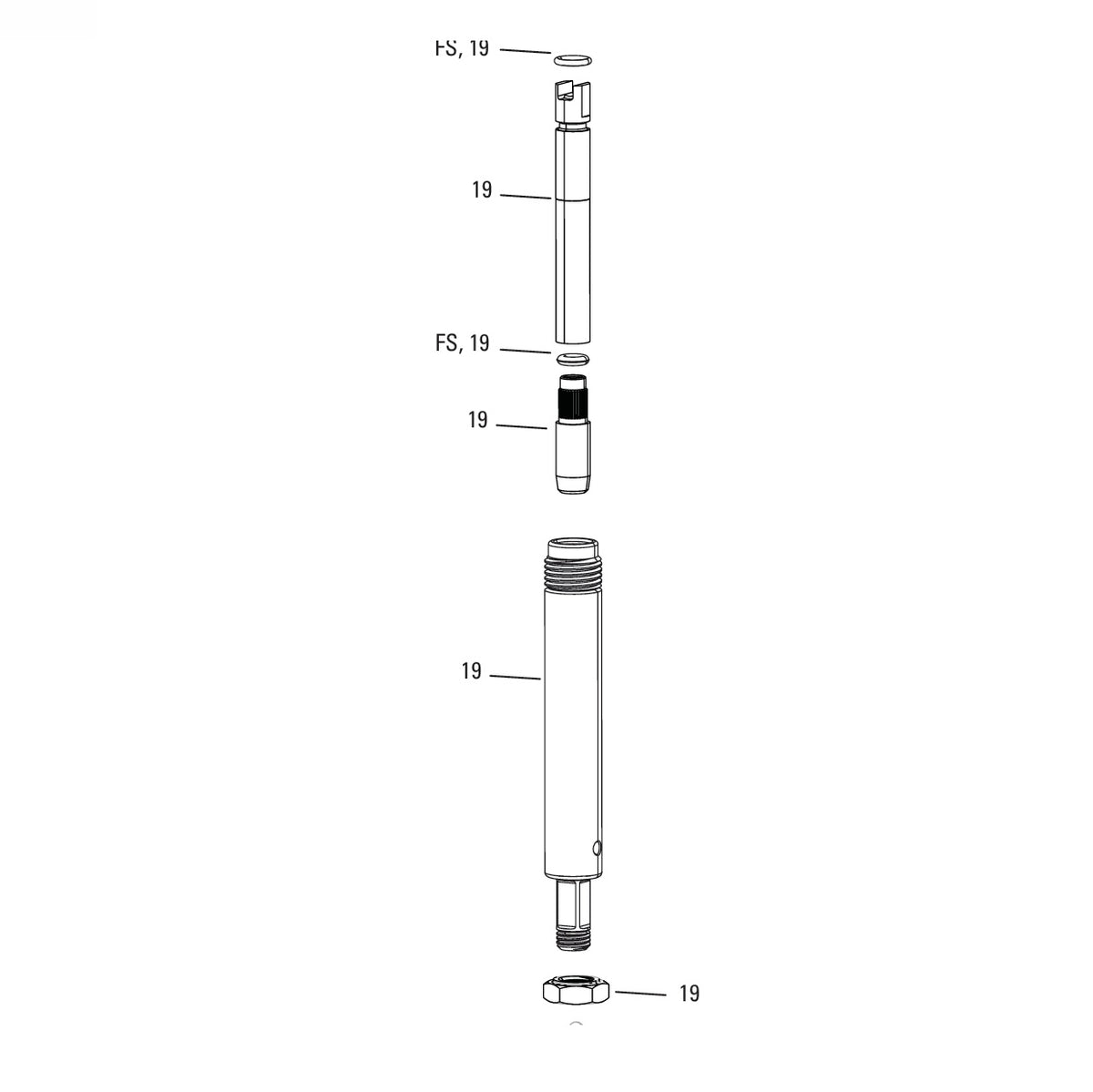 Zespół trzpienia amortyzatora ROCKSHOX MONARCH RL/RT/XX (B1+) 222 × 66 mm #11.4118.099.010