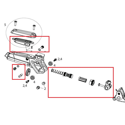 Kit de Pièces Interne Levier SRAM CODE BRONZE STEALTH C1